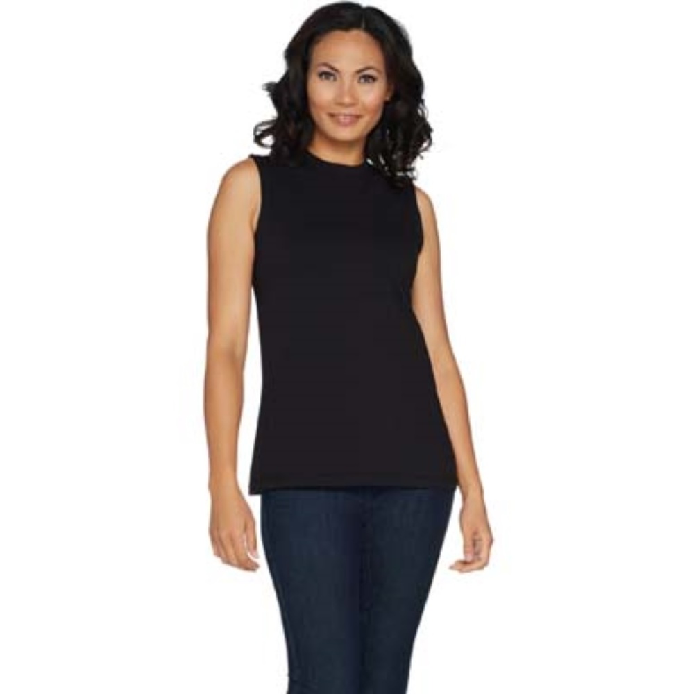 NEW Perfect Jersey Mock Neck Tank Top MEDIUM